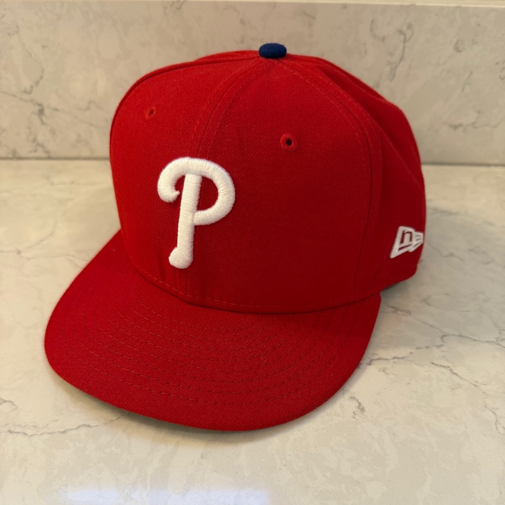 Philadelphia Phillies New Era Fitted Hat Size 7 1/8